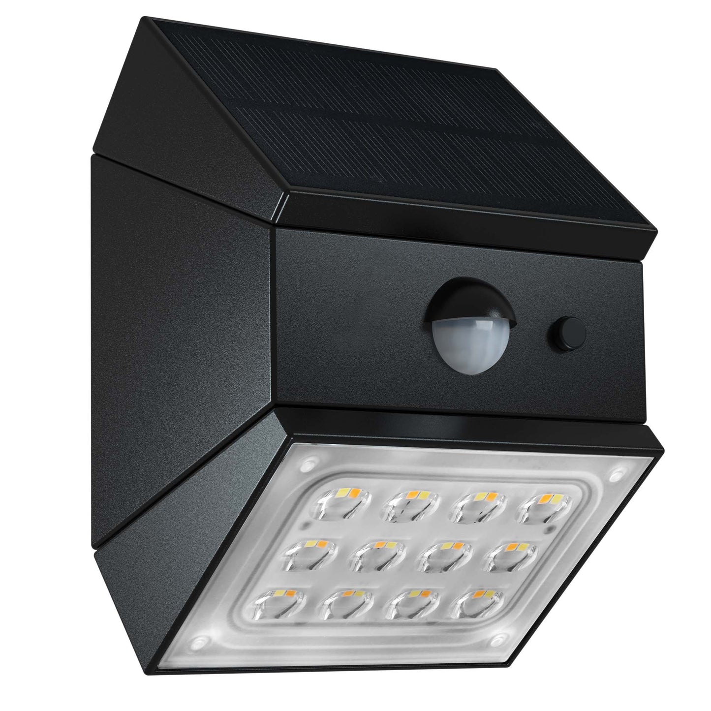 Lot de 2 appliques murales solaires formes personnalisables LED 2x LUMICUBE avec détecteur de mouvement H10cm