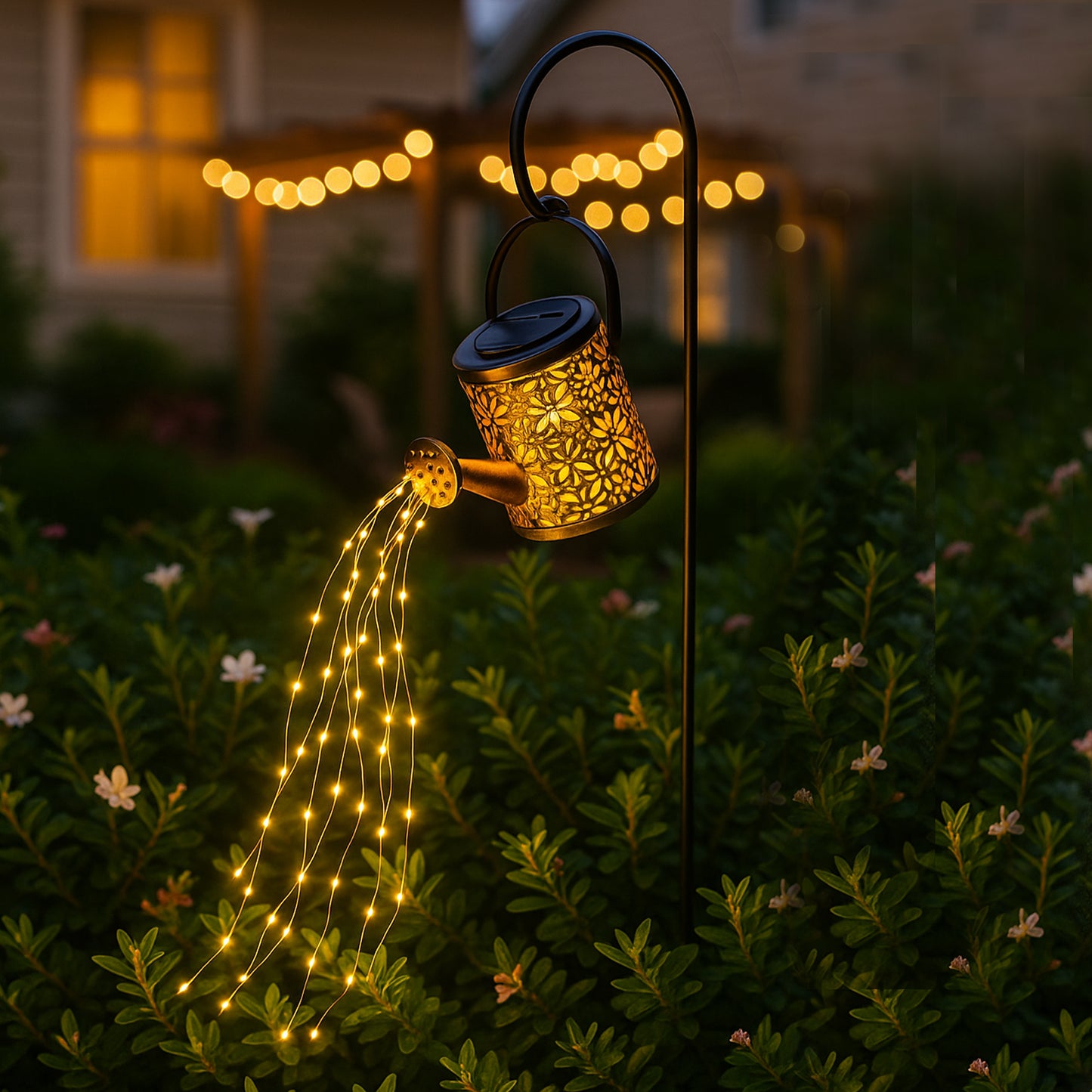 Balise solaire LED décorative en forme d'arrosoir à planter ARROSY H78cm