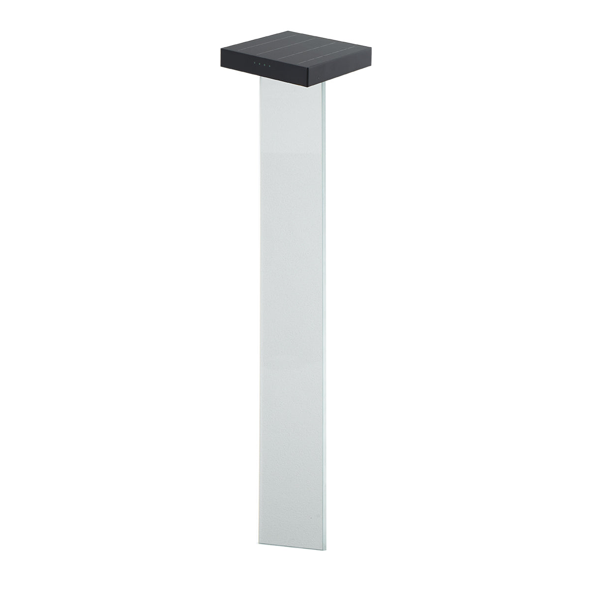 Balise solaire en aluminium pied transparent LED blanc chaud puissant SCOTTY H90 cm