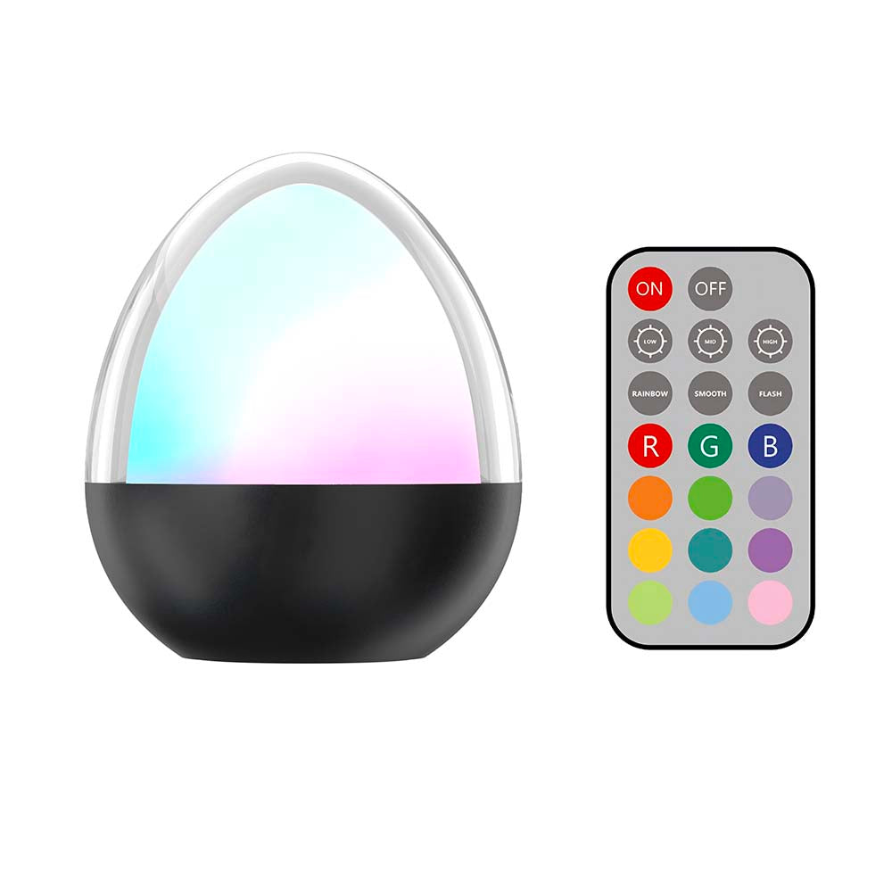 Lampe de table décoration LED blanc + RGB rechargeable OVIE H12cm