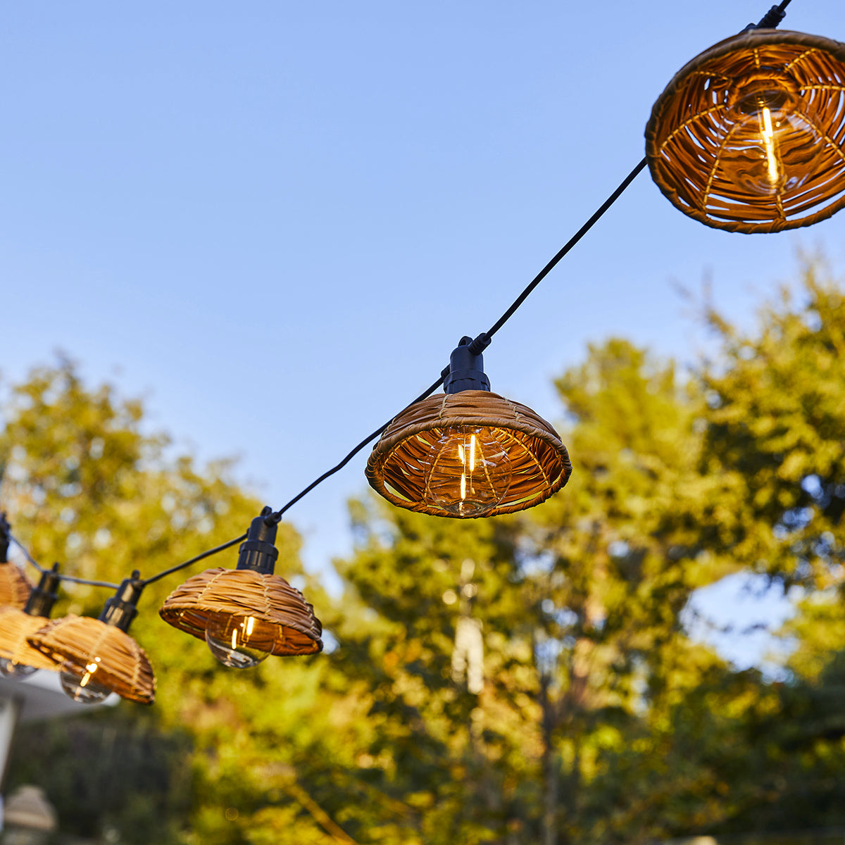 2 Guirlande poly rotin COTTAGE 20 LED 9M