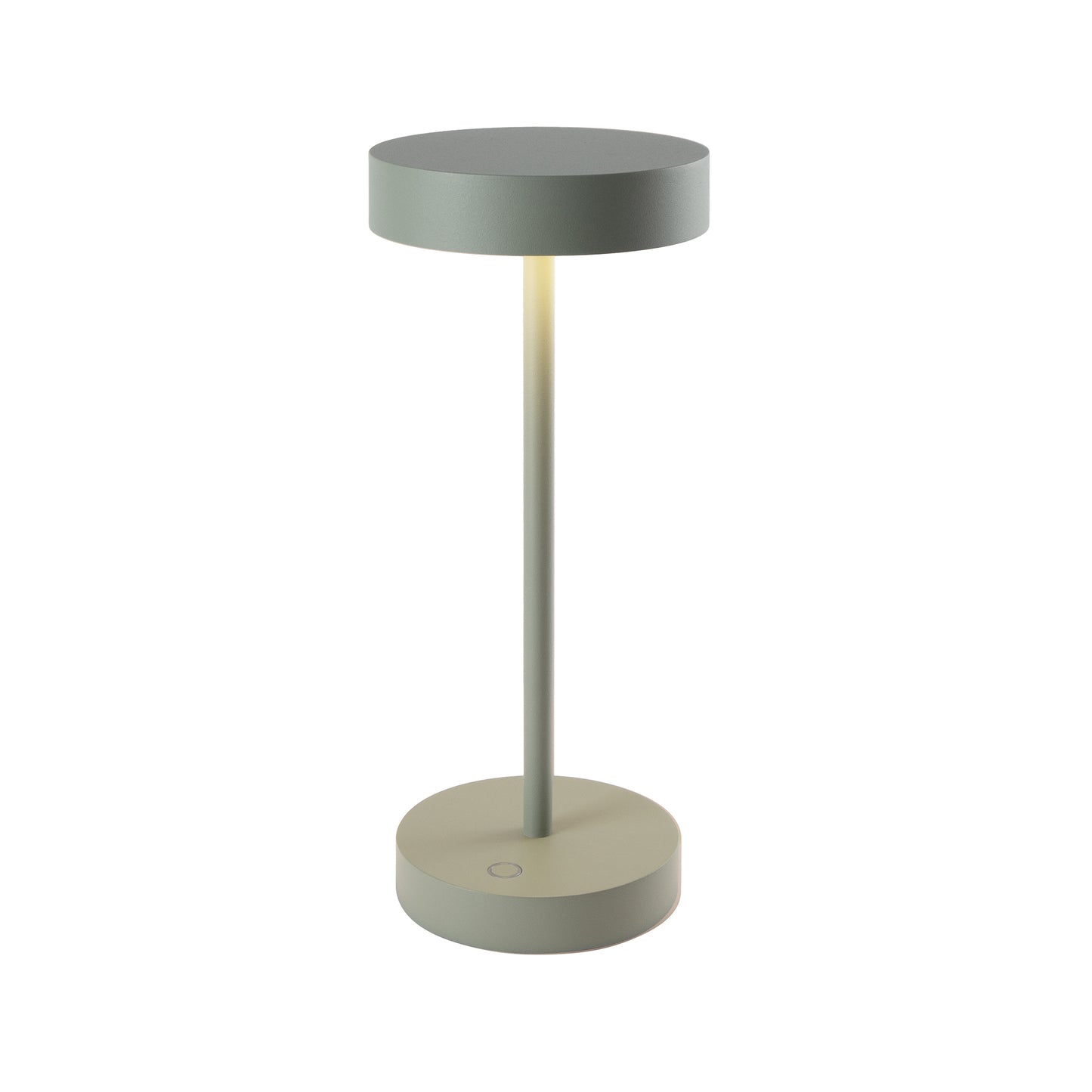 Lampe de table sans fil dimmable en aluminium couleur sauge LED SANDY MINI SAGE H25 cm