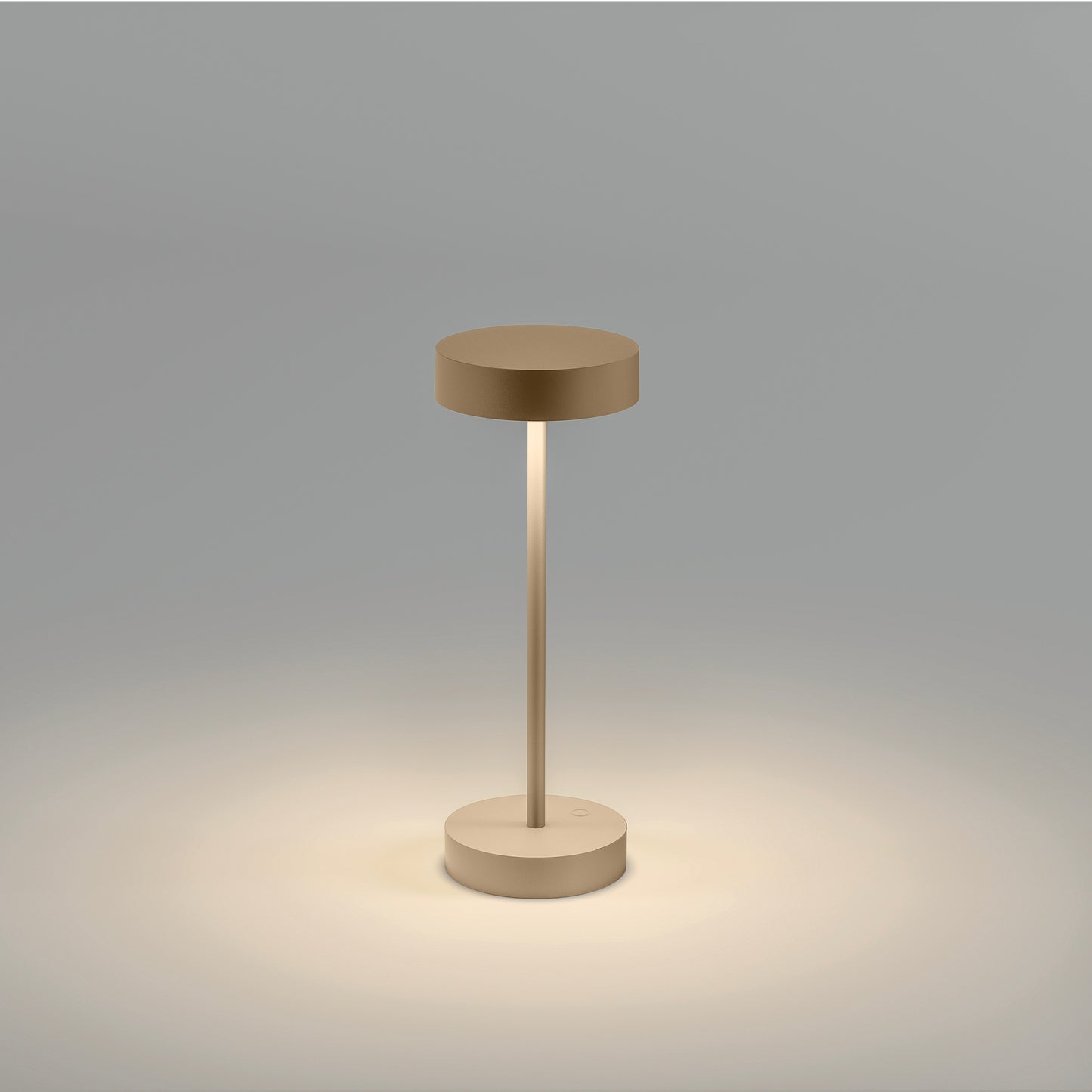 Lampe de table sans fil dimmable en aluminium beige LED SANDY MINI SAND H25 cm