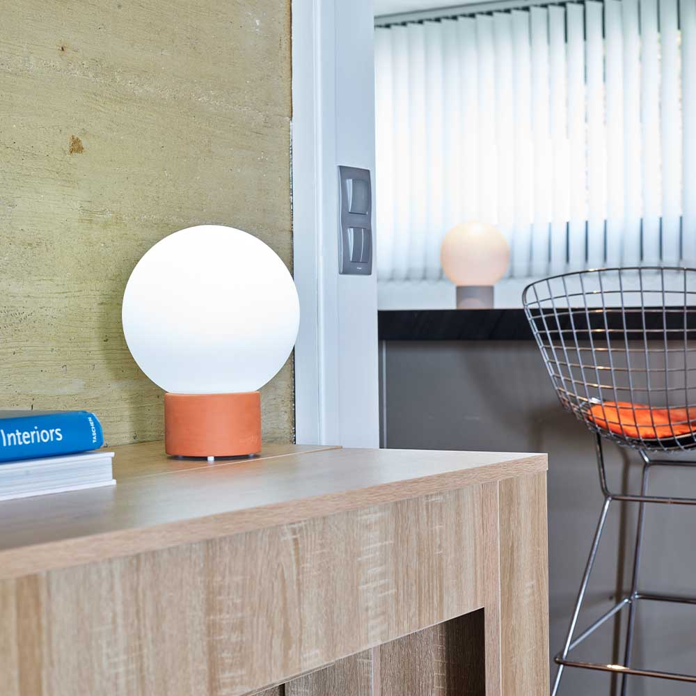 Lampe de table touch pied en terre cuite LED blanc chaud/dimmable TERRA TERRE CUITE H25cm