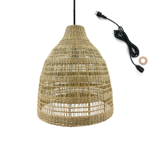 Suspension sur secteur pour l'extérieur FREYA LONG OUTDOOR CABLE en herbe marine style bohème 5m de longueur de câble