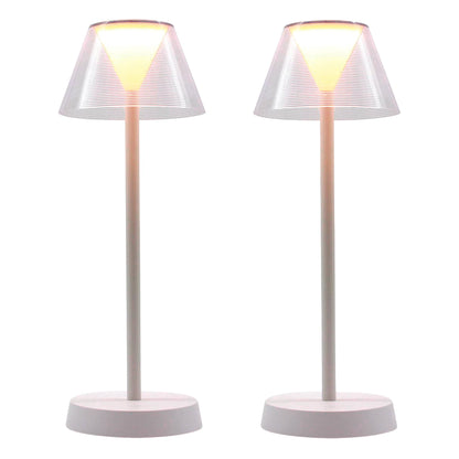 Lot de 2 lampes de table sans fil LED blanc chaud BEVERLY WHITE H34cm