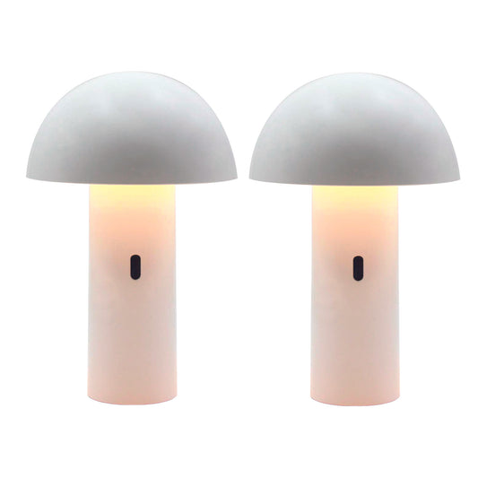 Lot de 2 lampes de table sans fil tête orientable LED blanc chaud TOD WHITE H28cm