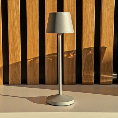 Lampe de table sans fil LED blanc chaud dimmable EMILY H25cm, Gris