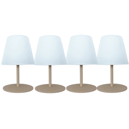 Lot de 4 minis lampes de table LED crème sans fil blanc dimmable 2X TWINS CREAM H16cm