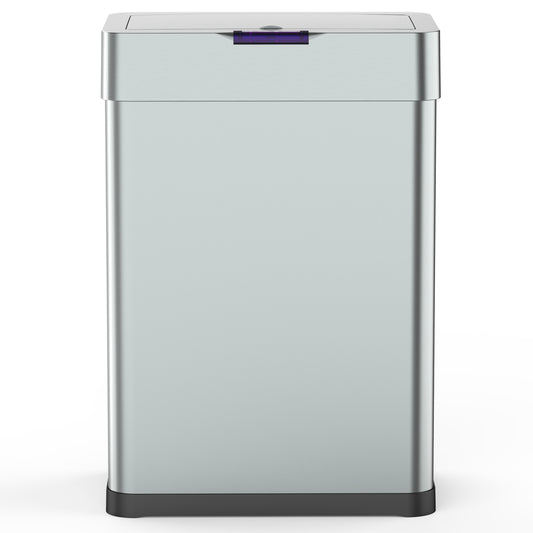 Poubelle de cuisine automatique design 60L DAYTONA en acier INOX avec cerclage