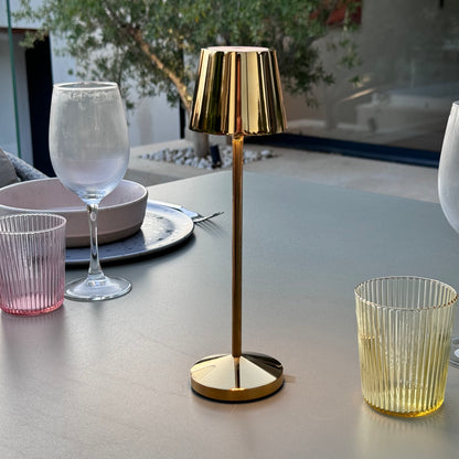 Lampe de table sans fil LED blanc chaud dimmable EMILY H25cm, Gold