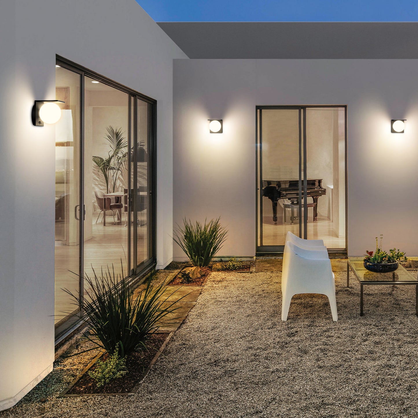 Applique murale solaire avec détecteur de mouvement LED blanc froid BOLLY WALL H14cm