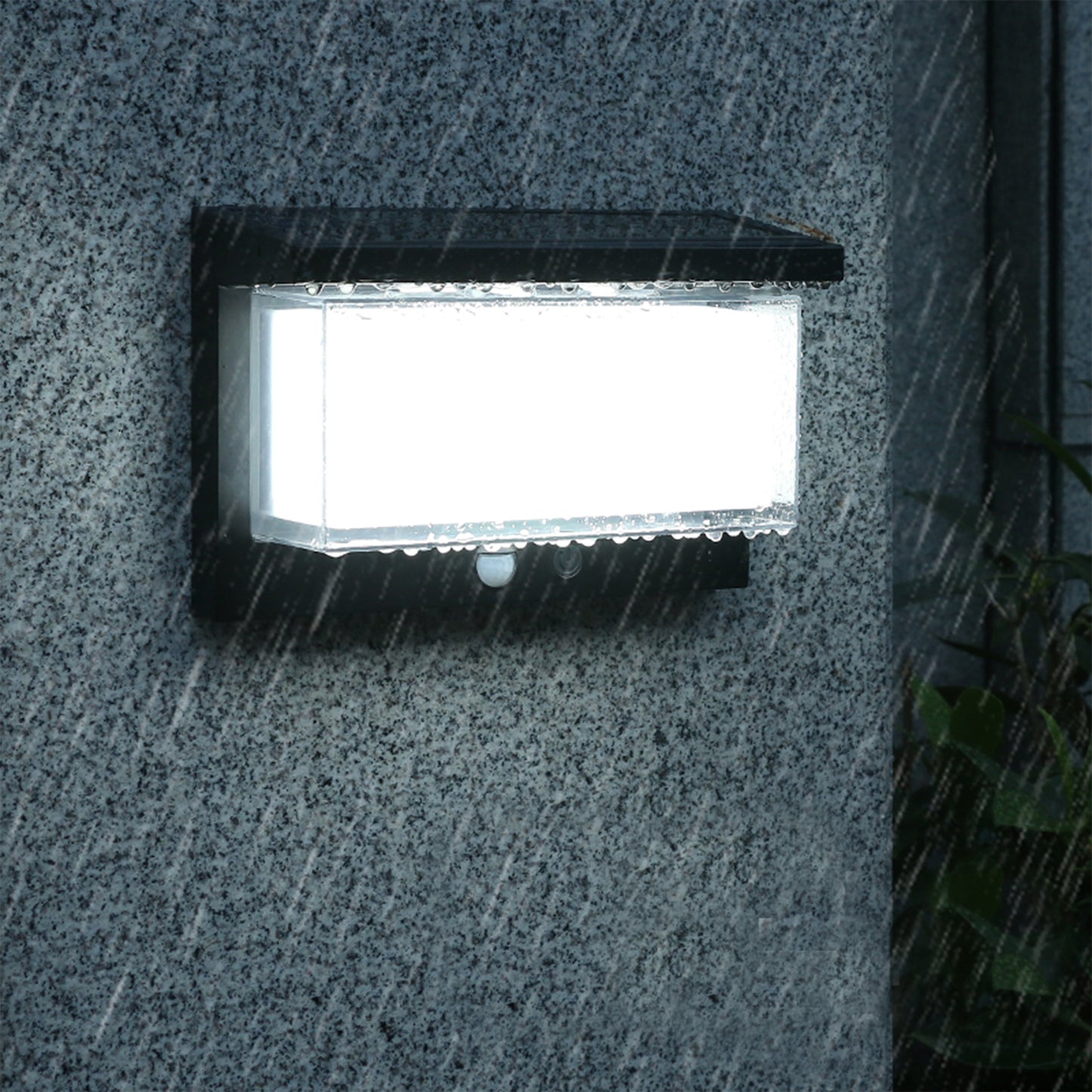 Applique murale solaire avec détecteur de mouvement ZEANY LED blanc froid H15cm