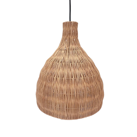 Abat jour naturel BELLA en rotin style bohème H38cm pour monture électrique E27