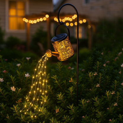 Balise solaire LED décorative en forme d'arrosoir à planter ARROSY H78cm