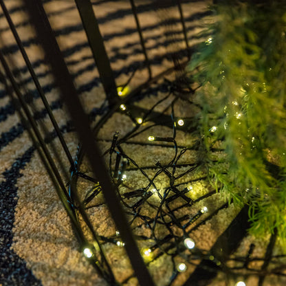 Lot de 2 guirlandes lumineuses solaires décoration extérieur 200 LED blanc chaud YOGY SOLAR WARM 16.30m 8 modes