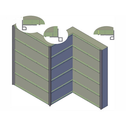 Lot de 12 lames de bardage bois composite 250x17x2.6cm couleur bois - 5,1 m2