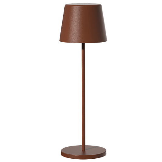 Lampe de table touch sans fil en aluminium marron KELLY VINTAGE LED blanc dimmable H38 cm