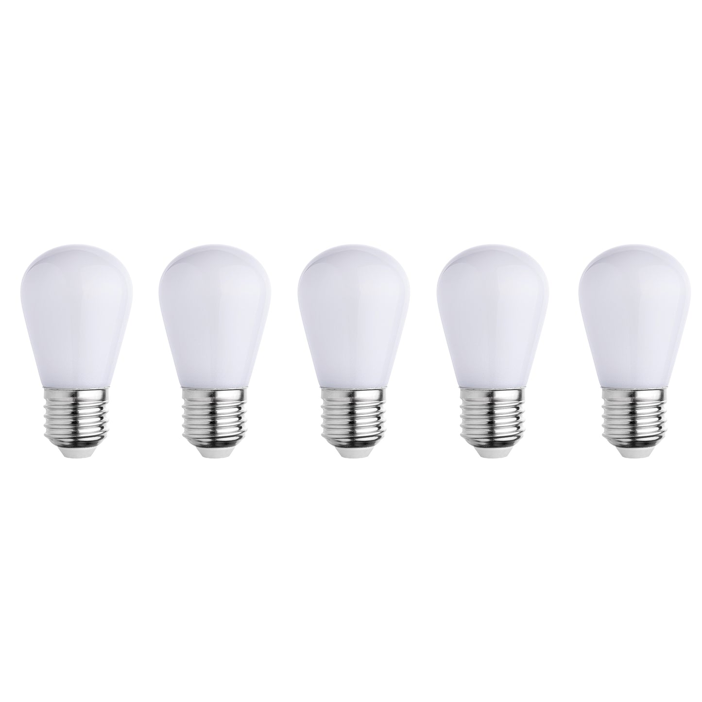 Lot de 5 ampoules LED E27 blanc globe compatible guirlande PARTY BULB WHITE H7cm