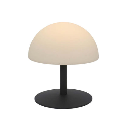 Lampe de table sans fil pied en acier gris LED blanc chaud/blanc dimmable NEPTUNE ROCK H20cm