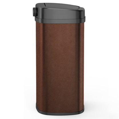 Poubelle de cuisine automatique 58L MAJESTIC CORTEN Marron grande capacité en INOX avec cerclage
