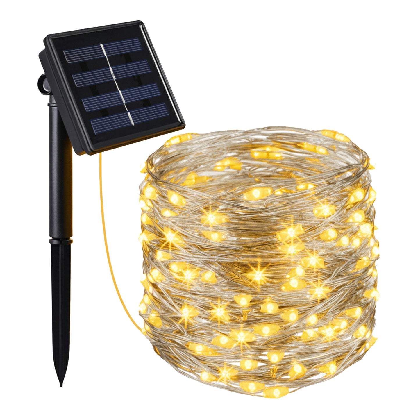 Guirlande lumineuse solaire rideaux 100 LED blanc chaud YOGY CURTAIN 100 4mx1m 8 modes