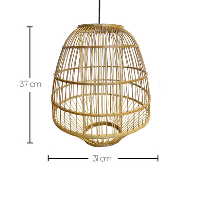 Suspension sur secteur pour l'extérieur MYKONOS OUTDOOR CABLE en rotin naturel style bohème 5m de longueur de câble