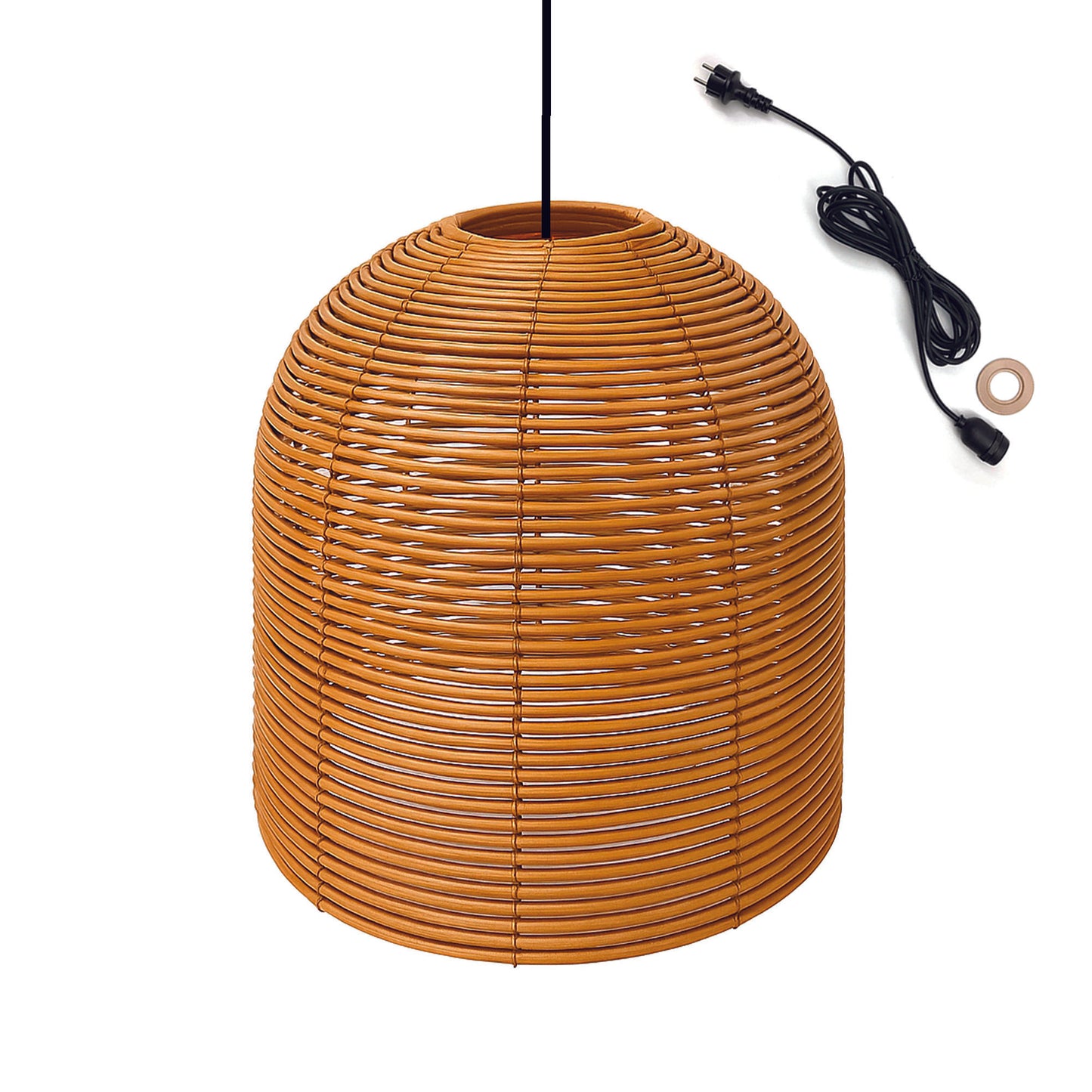 Suspension sur secteur pour l'extérieur HANG BOHEME OUTDOOR CABLE en poly rotin style bohème 5m de longueur de câble