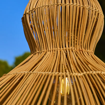 Suspension sur secteur pour l'extérieur RONDA OUTDOOR CABLE en rotin naturel style bohème 5m de longueur de câble