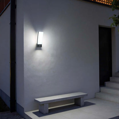 Applique murale d'extérieur sur secteur KIRA GREY aluminium LED blanc chaud H31m