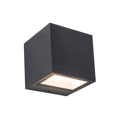 Applique murale d'extérieur sur secteur GEMINI CUBE GREY aluminium gris LED blanc H8,8cm