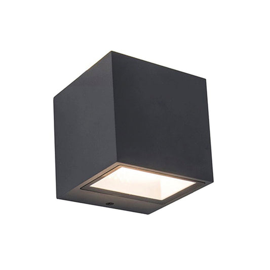 Applique murale d'extérieur sur secteur GEMINI CUBE GREY aluminium gris LED blanc H8,8cm
