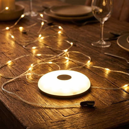 Guirlande lumineuse d'extérieur portable et rechargeable 2 en 1 LED blanc chaud 10M ROLY