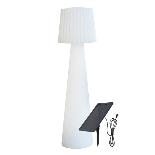 Lampadaire solaire LED abat-jour ondulé multicolore dimmable LADY C110 SOLAR  H110cm avec télécommande