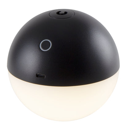 Lampe sans fil à poser ou à suspendre noire LED blanc chaud dimmable ALBEDO BLACK ø12 cm