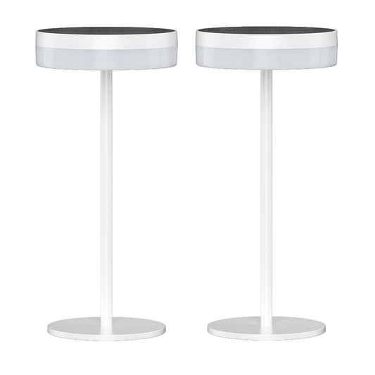 Lot de 2 lampes de table solaires et USB blanches LED blanc chaud dimmable 2x VIVIA MINI WHITE SOLAR H27cm