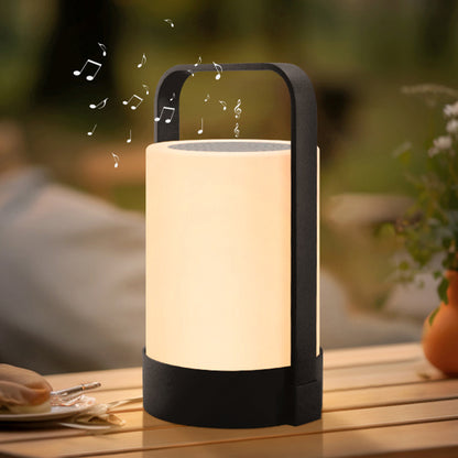Lampe enceinte bluetooth sans fil LED blanc/multicolore dimmable NINA PLAY H22cm avec télécommande