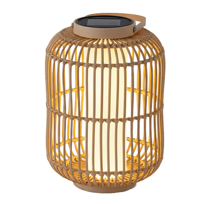 Lanterne solaire décorative avec base LED solaire rechargeable LED blanc chaud MARIEL SMALL H40cm