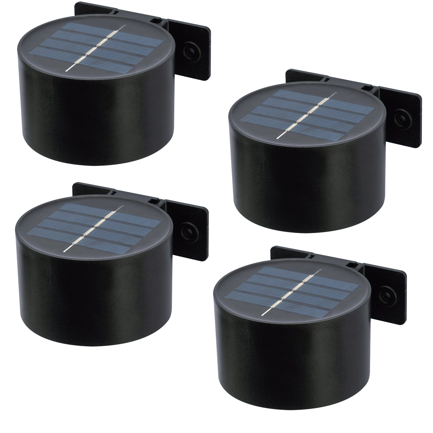 Lot de 4 appliques murales solaires LED blanc chaud 4x SPOTIK H4,5cm