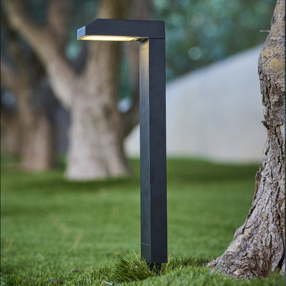 Lot de 4 balises solaires à piquer LED blanc chaud / froid 4X TORLY H40cm