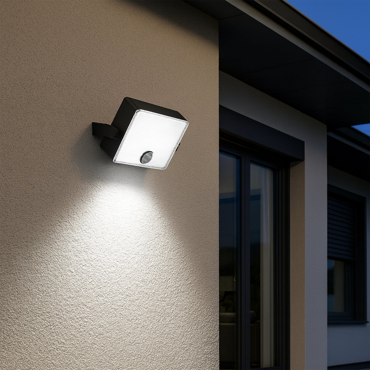 Projecteur solaire applique murale orientable LED blanc froid à fixer FLICKY H15cm