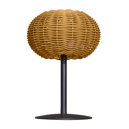 Lampe de table solaire SAMIRA SOLAR avec base module solaire rechargeable avec télécommande H25cm