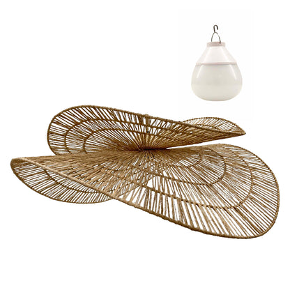 Suspension SOLARA NOMAD en jute naturel style bohème avec ampoule LED nomade