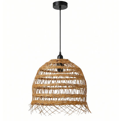 Suspension sur secteur pour l'extérieur BIG HAWAII OUTDOOR FIX CABLE en polyrotin style bohème douille E27 IP44 câble fixe 1.20m