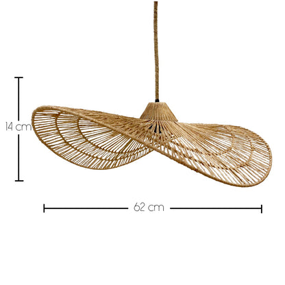 Suspension sur secteur pour l'extérieur MARBELLA OUTDOOR CABLE en jute naturel style bohème 5m de longueur de câble