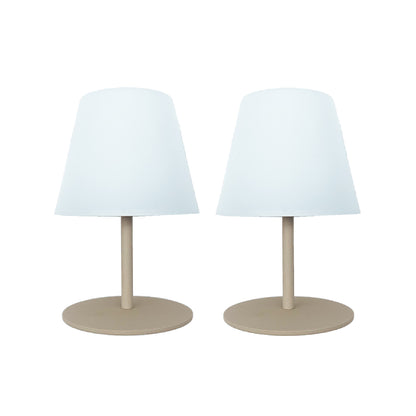 Set de 2 lampes de table LED sans fil TWINS Cream H16cm