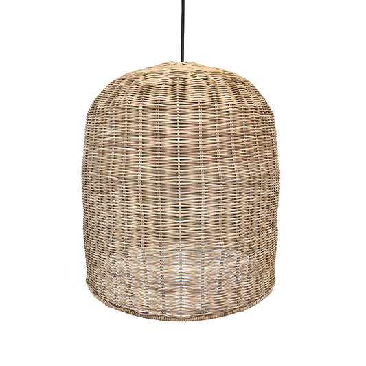 Abat jour naturel GIACOMO en rotin style bohème H45cm pour monture électrique E27