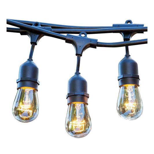 Guirlande lumineuse extérieure raccordable 6m avec 10 ampoules LED filament E27 blanc chaud MAFY LIGHT