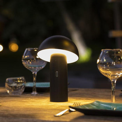 Lampe de table sans fil tête orientable LED blanc chaud TOD BLACK H28cm - REDDECO.com