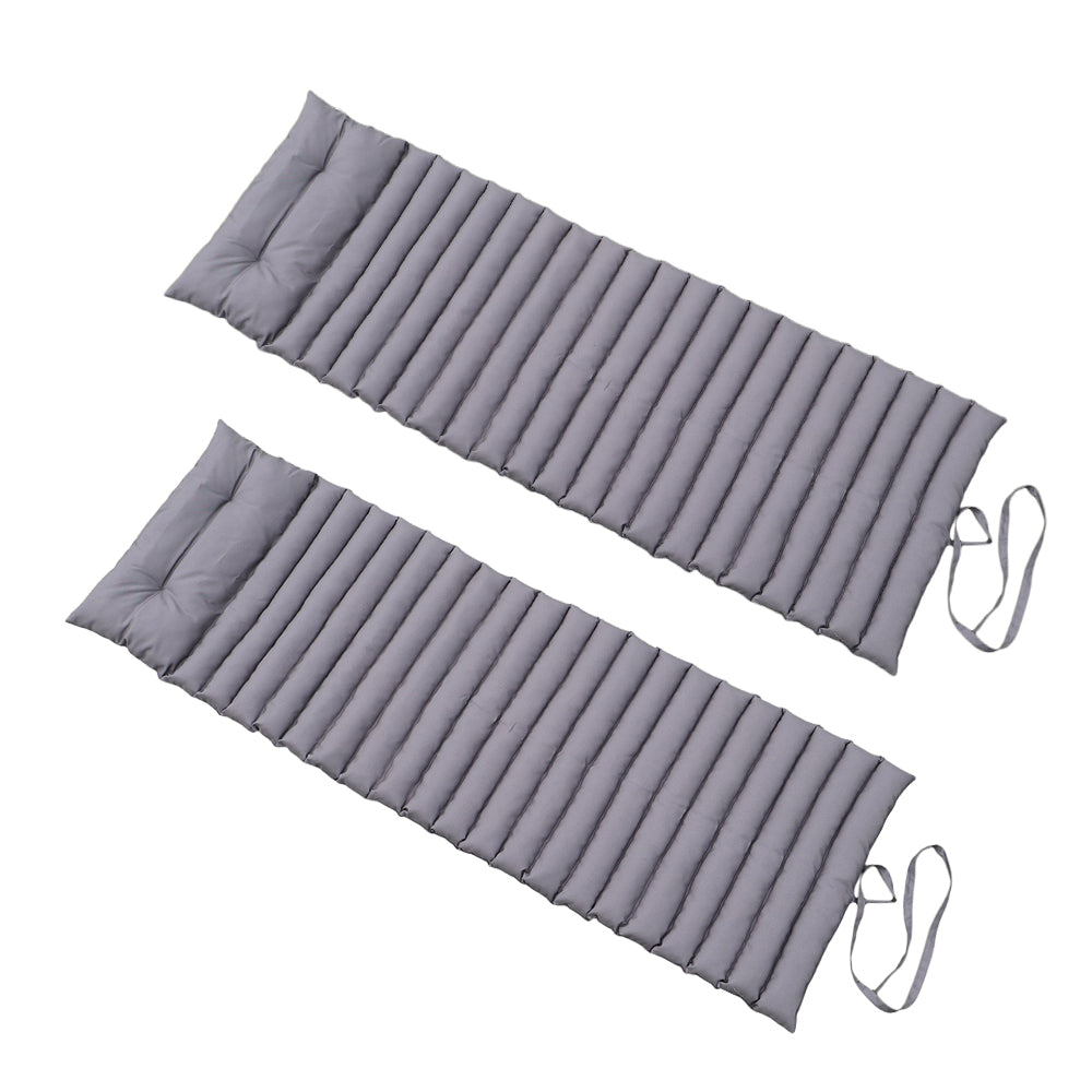 Lot de 2 matelas bain de soleil 180 cm SORMIOU Gris - REDDECO.com